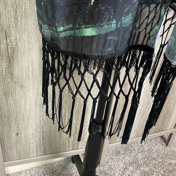 Lira tropical open front kimono/swim cover women's L - Picture 3 of 10